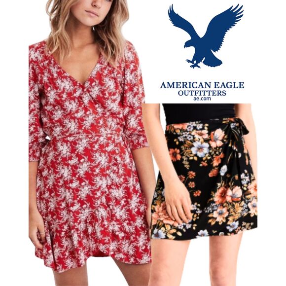 American Eagle Outfitters Dresses & Skirts - American Eagle Floral Wrap Dress & Skirt Bundle